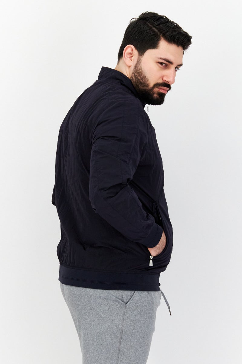 Sorbino Men Plain Windbreaker Jacket , Navy Blue - Image 3