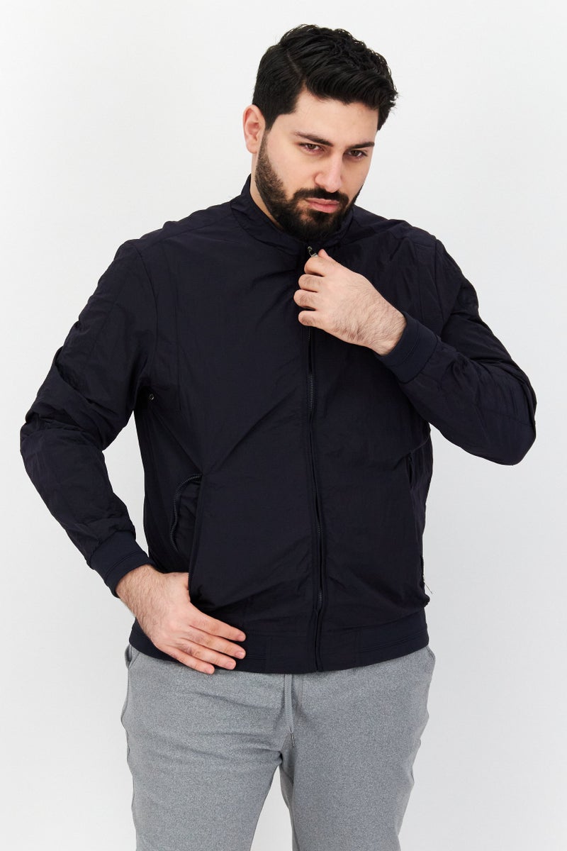 Sorbino Men Plain Windbreaker Jacket , Navy Blue - Image 1