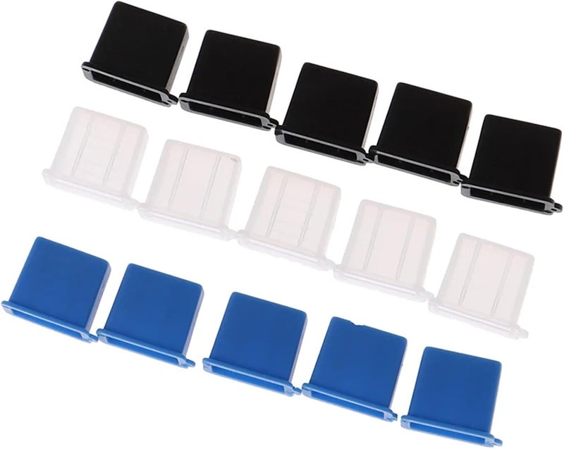 20pcs USB Type A Male Anti-Dust Plug Stopper Cap Cover Protector(Black) - Image 4