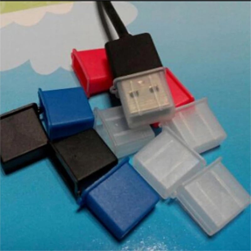 20pcs USB Type A Male Anti-Dust Plug Stopper Cap Cover Protector(Black) - Image 5