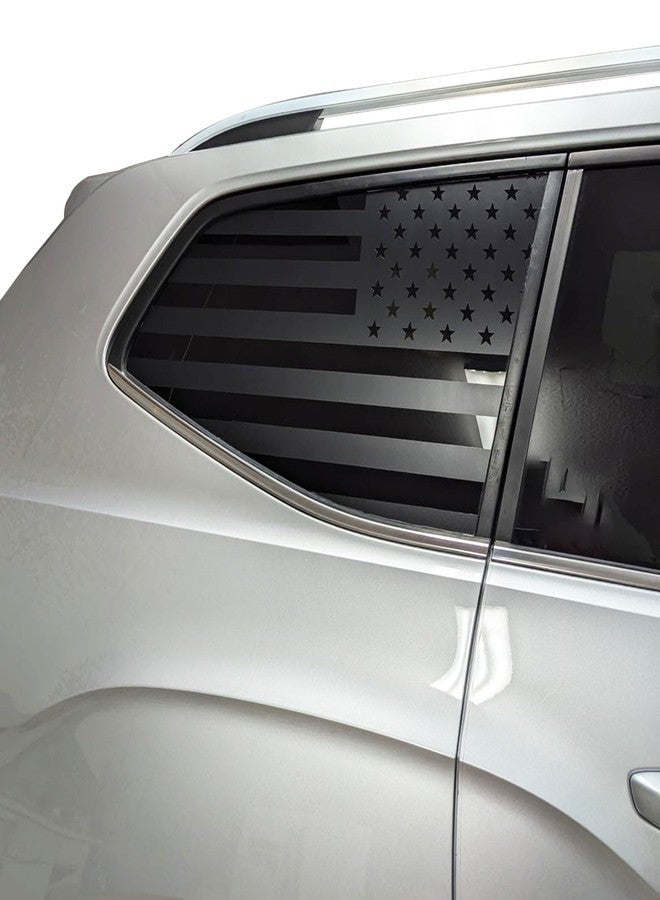 Zxiaochun 1Pair American Flag Window Decals for Car SUV Trucks, Universal USA Flag Vinyl Sticker Free Installation Tools Matte Black(29" x 16") - Image 5