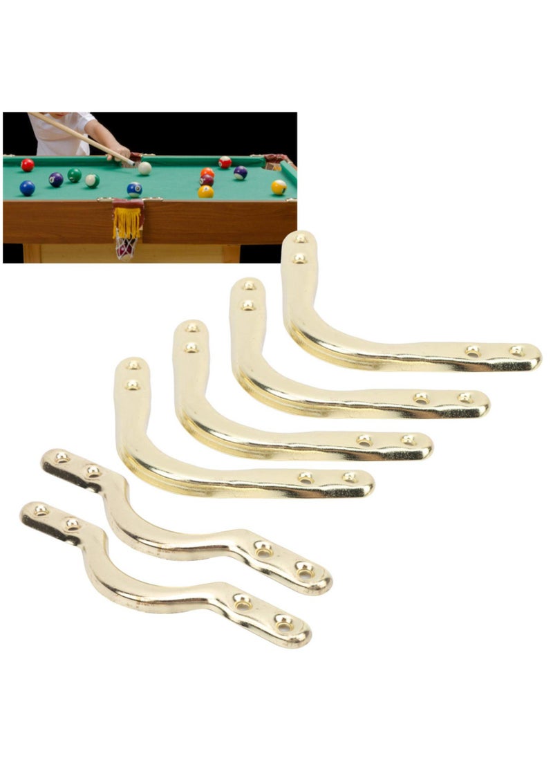 Excefore Billiard Pocket Bracket, 6Pcs 4in Pool Table Corner Pocket Brackets Accessories For Billiards Web Net Bags  - Image 4