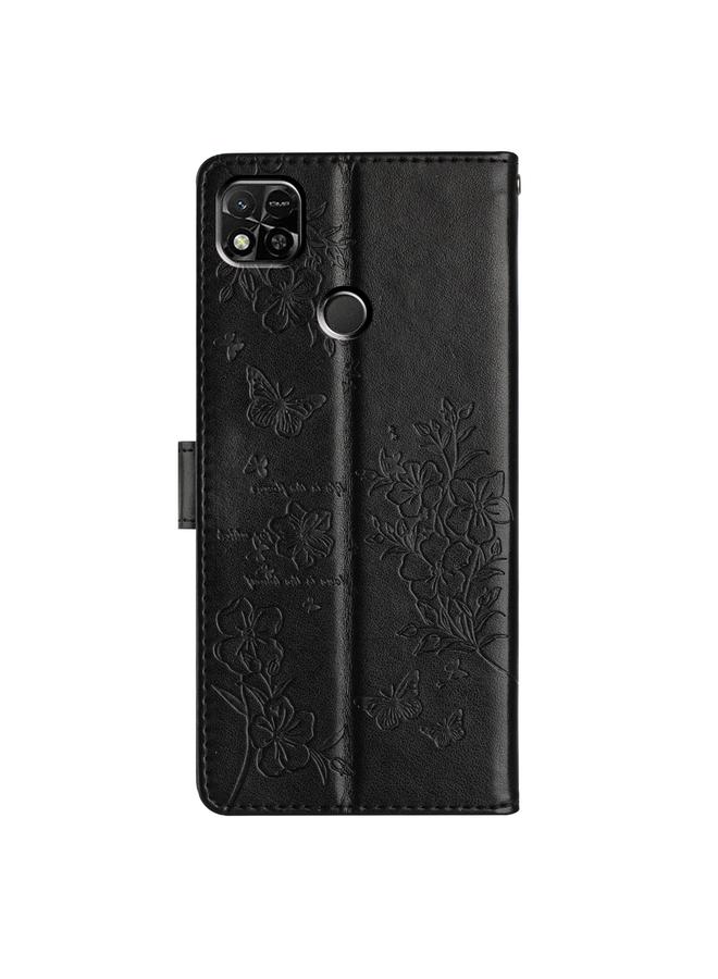 S-TOP Case For Redmi 9C Butterflies and Flowers Leather Phone Case - Image 3