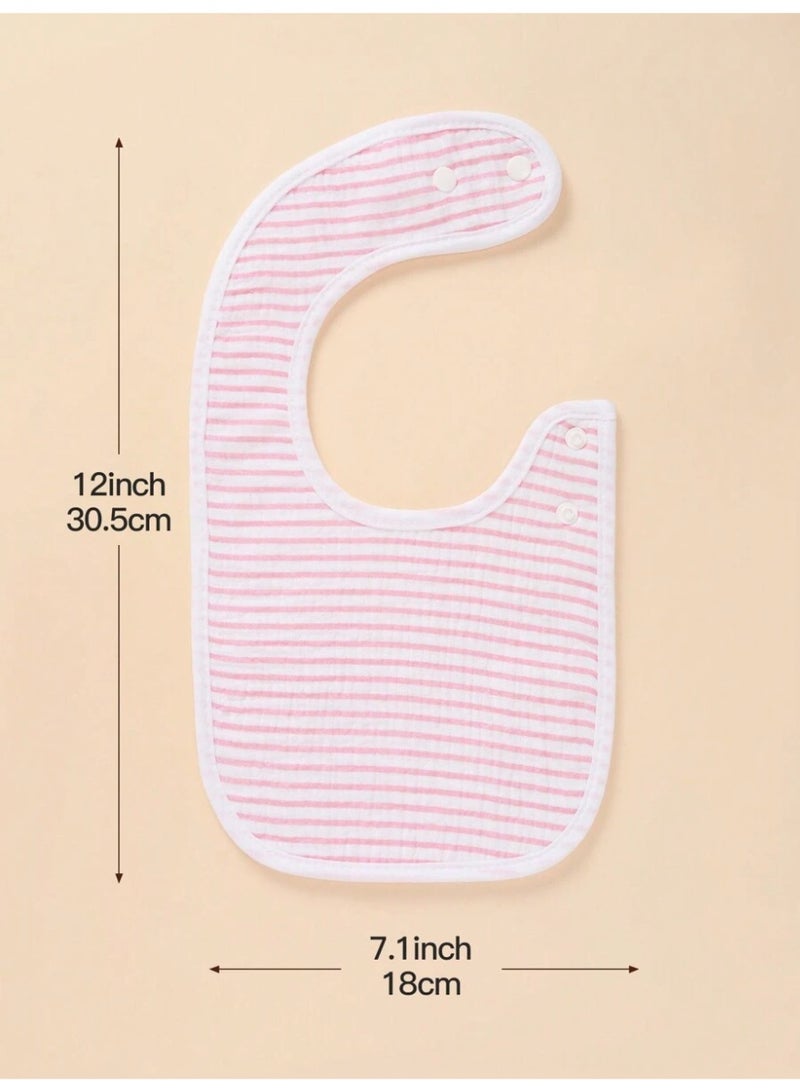 Kisunya Baby Bib - 4Pcs Infant Muslin Bibs – 100% Cotton, Ultra Soft and Absorbent Baby Drool Bibs with Cute Patterns, Lightweight and Breathable Newborn Essentials, Reusable and Gentle on Sensitive Skin, Ideal for Feeding, Teething, and Daily Use, Easy to Carry and Clean. - Image 2