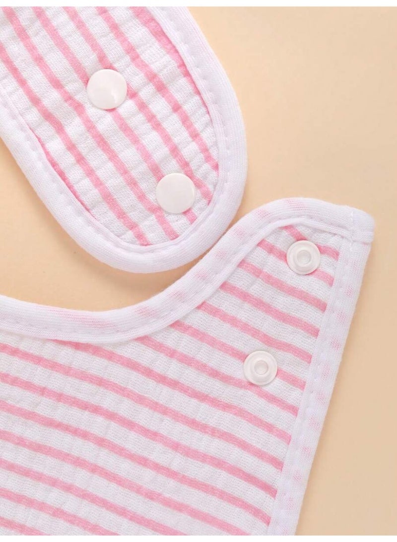 Kisunya Baby Bib - 4Pcs Infant Muslin Bibs – 100% Cotton, Ultra Soft and Absorbent Baby Drool Bibs with Cute Patterns, Lightweight and Breathable Newborn Essentials, Reusable and Gentle on Sensitive Skin, Ideal for Feeding, Teething, and Daily Use, Easy to Carry and Clean. - Image 3