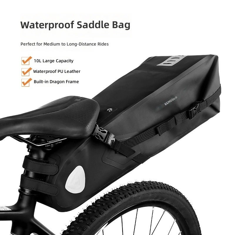 Bengguo Bicycle Rear Bag - Multifunctional, High-Capacity, Waterproof Saddle-Mounted Cycling  Bag
