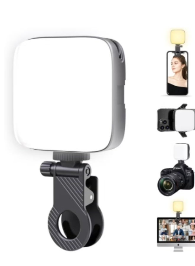 مصباح سيلفي LED قابل لإعادة الشحن وتعديل شدة الإضاءة - إضاءة لمؤتمرات الفيديو على الهواتف المحمولة وأجهزة الكمبيوتر المحمولة - Image 3