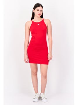 adidas Originals Women Sportswear Fit Outdoor Dress, Red  - Image 4