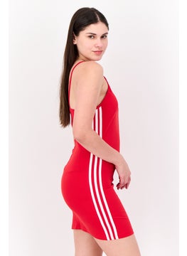 adidas Originals Women Sportswear Fit Outdoor Dress, Red  - Image 2