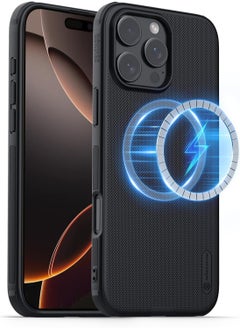 Nillkin Nillkin Case Cover Super Frosted Pro  Magnetic Wireless Charging  Case Anti-Scratch & Slip For Iphone 16 Pro Max (Black)  - Image 1
