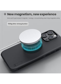 Nillkin Nillkin Case Cover Super Frosted Pro  Magnetic Wireless Charging  Case Anti-Scratch & Slip For Iphone 16 Pro Max (Black)  - Image 5