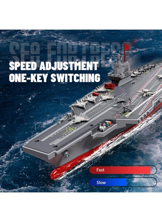 بلو فاير سفينة حربية تحكم عن بعد 2.4G – حاملة طائرات للأطفال والكبار – لعبة DIY مع محرك مزدوج قوي، تحكم سريع بلمسة زر، تحرك في جميع الاتجاهات، إيقاف تلقائي عند نفاد البطارية، لعبة عائمة للمسابقة في المسبح والبحيرات - Image 5