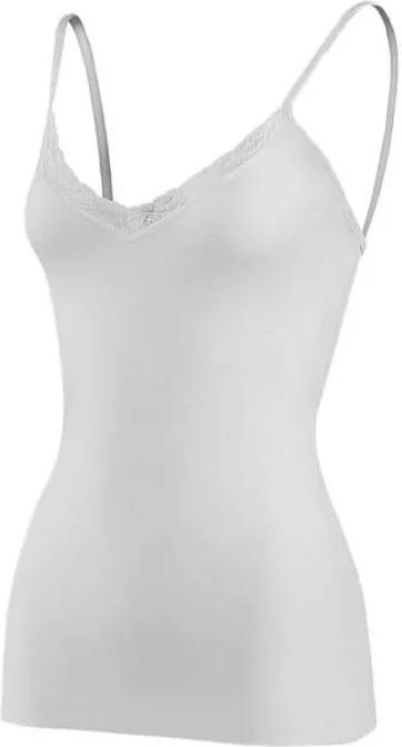 Yıldız Yildiz 2225 Women's Rope Strap Modal V Neck Lace Undershirt 6 Pieces