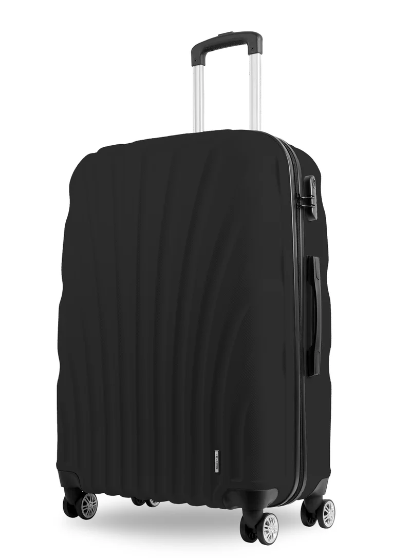 Reflection Reflection ABS Carry On Suitcase Airline Approved, Lightweight 28 Inch  Luggage- 360° Silent Wheels, ABS Hard Luggage Trolley, Spinner Wheels, Travel Luggage  (28-Inch , Black)