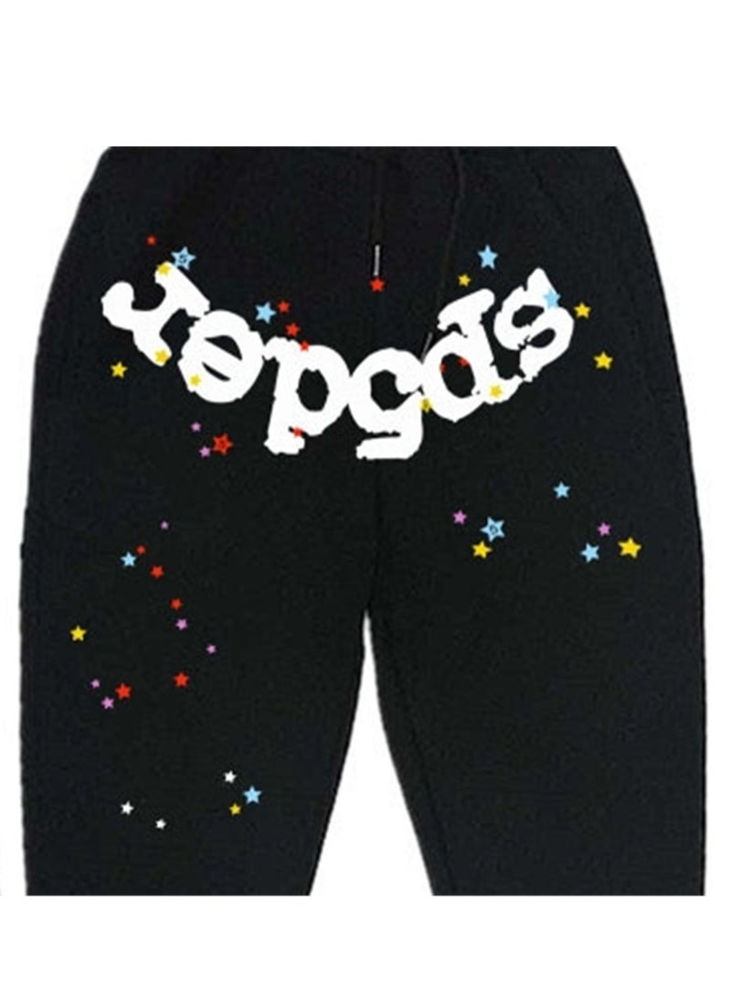 Two-piece hip-hop singer printed couple sweatshirts for men and women hooded sweatshirts - Image 3