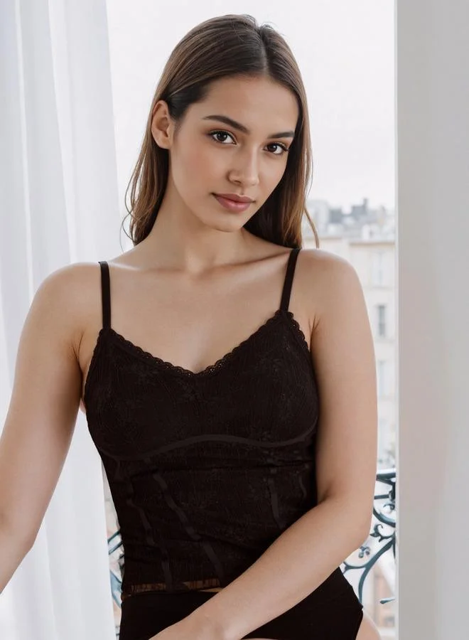 Splash FAV Regular Fit Camisole with Lace Detail