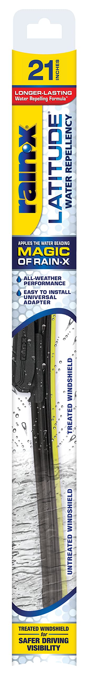 Rain-X 5079278-2 Latitude 2-In-1 Water Repellent Wiper Blades, 21 Inch Windshield Wipers (Pack Of 1), Automotive Replacement Windshield Wiper Blades With Patented Repellency Formula - Image 1