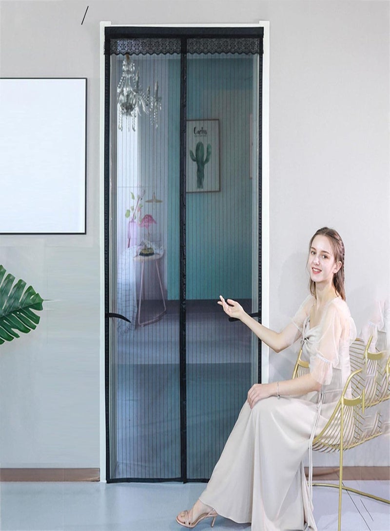 GGOOT Screen Door Mesh, Door Screen Magnetic Closure, Self Sealing Mesh Screen for Sliding Door Curtain Works With Pets, Sliding Door, Front Doors - Image 3