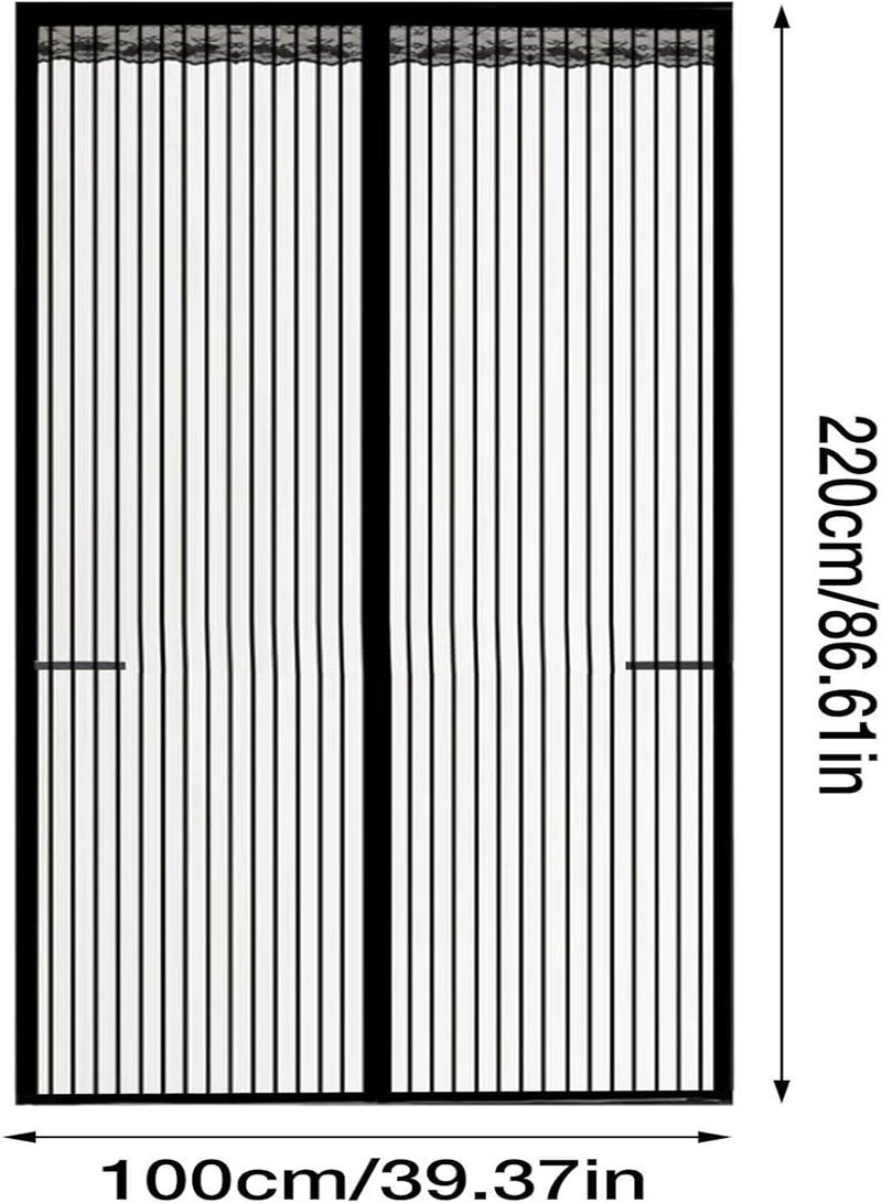 GGOOT Screen Door Mesh, Door Screen Magnetic Closure, Self Sealing Mesh Screen for Sliding Door Curtain Works With Pets, Sliding Door, Front Doors - Image 4
