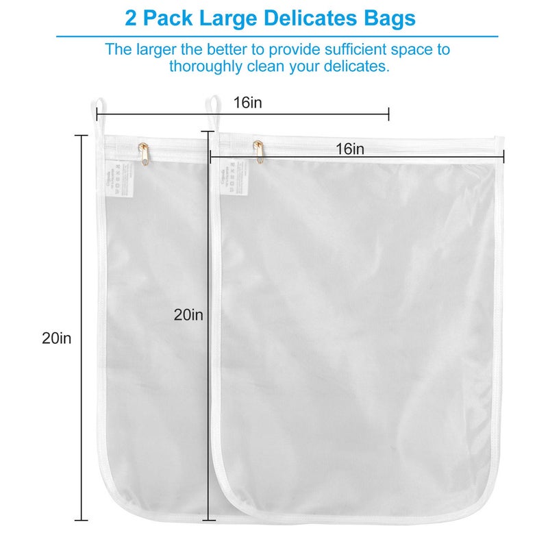 GOGOODA Delicates Laundry Bags, Fine Mesh Wash Bag for Lingerie, Underwear, Bra, Silk, Socks with Hanging Loop - Image 2