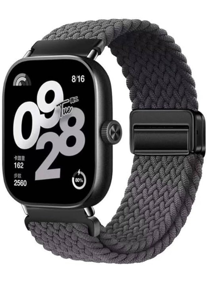 Sports Nylon Braided Strap for Huawei Fit 4 Pro/Fit 4/3 Comfortable Bracelet Quick Release Adjustable For Huawei Watch Fit 3/4/4 Pro Strap (Magnetic D Grey) - Image 1