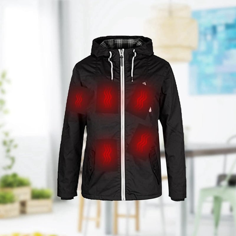 USB Heat Pad,Clothes Heating Pad,USB Electric Clothes Five Heater Pads Heating Element Adjustable Temperature Warmer Tool Electric Cloth Heater Pad for Winter Clothes Pet Warmer - Image 2