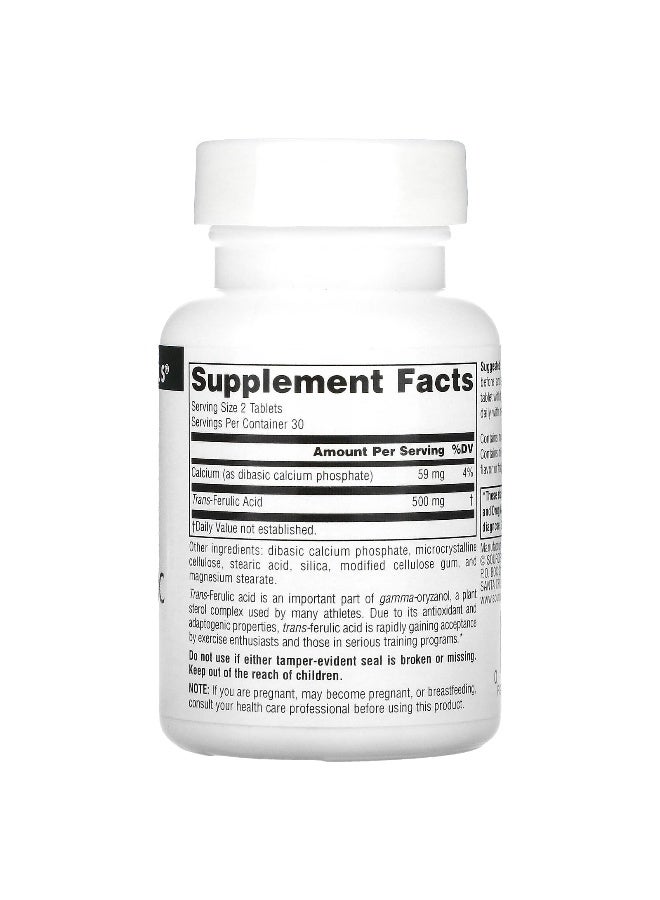 Source Naturals Source Naturals, Athletic Series, Trans-Ferulic Acid, 250 mg, 60 Tablets  - Image 2