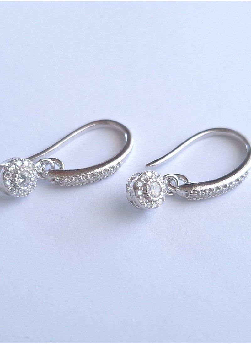 EMNON - 925 Sterling Silver Jewelry Rhodium Plated CZ Dangle Earrings 100% Precious Metal Gift for Women- Emnon31EA - Image 1