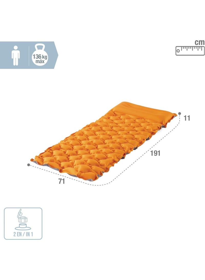 Intex Premaire Camping Mat, Inflated Size: 71cm x 1.91m x 11cm (64098NP) - Image 2