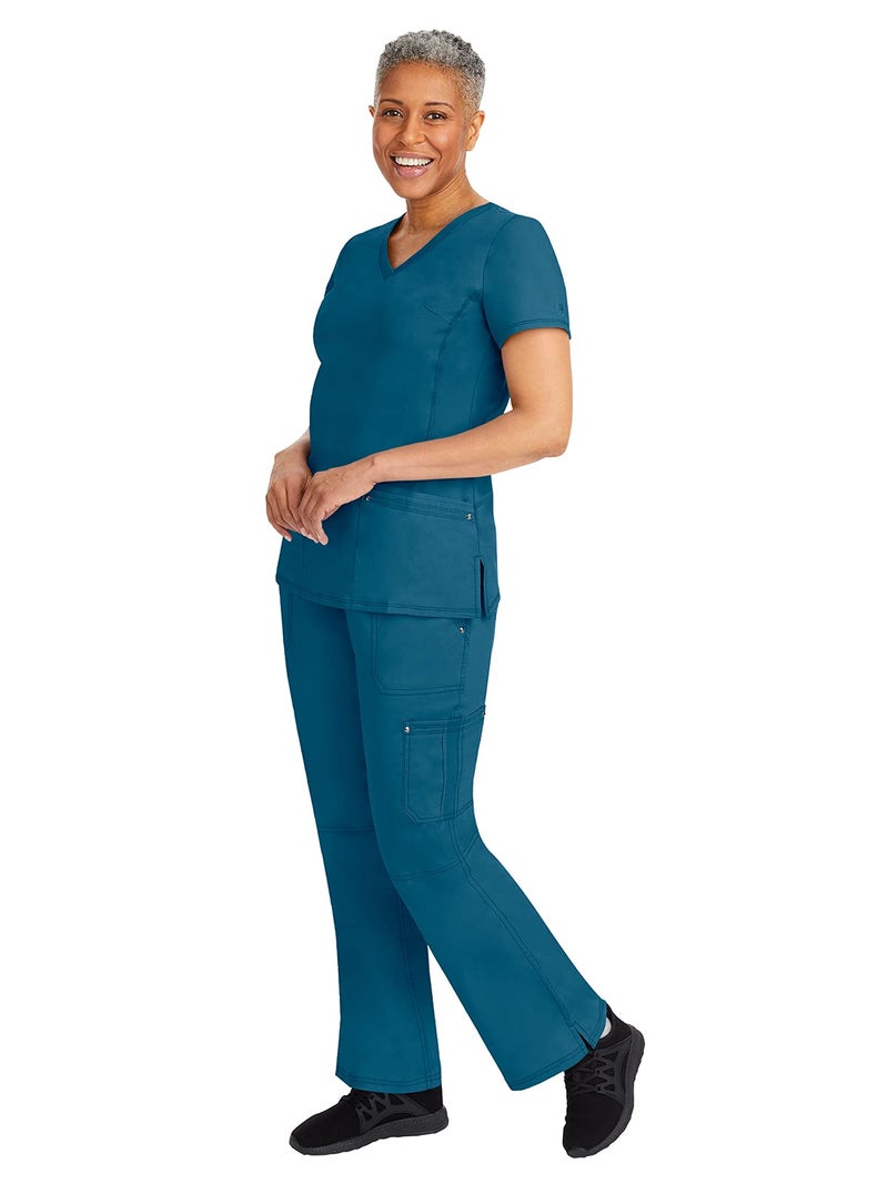 Healing Hands Women's Scrub Pant Tori Cargo Bottoms with 5 Pockets and 2-Way Stretch Fabric 9133, M, Caribbean - Image 3