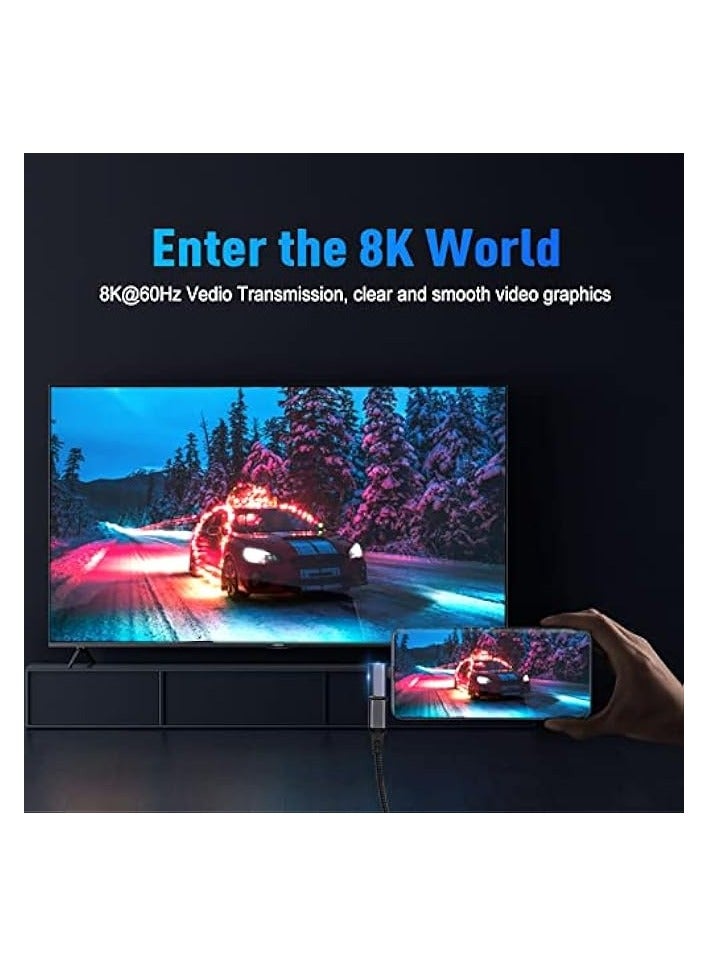 Green Tiger USB C 90 Degree Adapter, USB4 Cable Adapter Support 40Gbps, 100W PD, 8K Video Display, OTG, Type-C Male to Female Right Angle Extender for Thunderbolt4, Laptop, Mobile Phone, Tablet (2 Pack) - Image 5