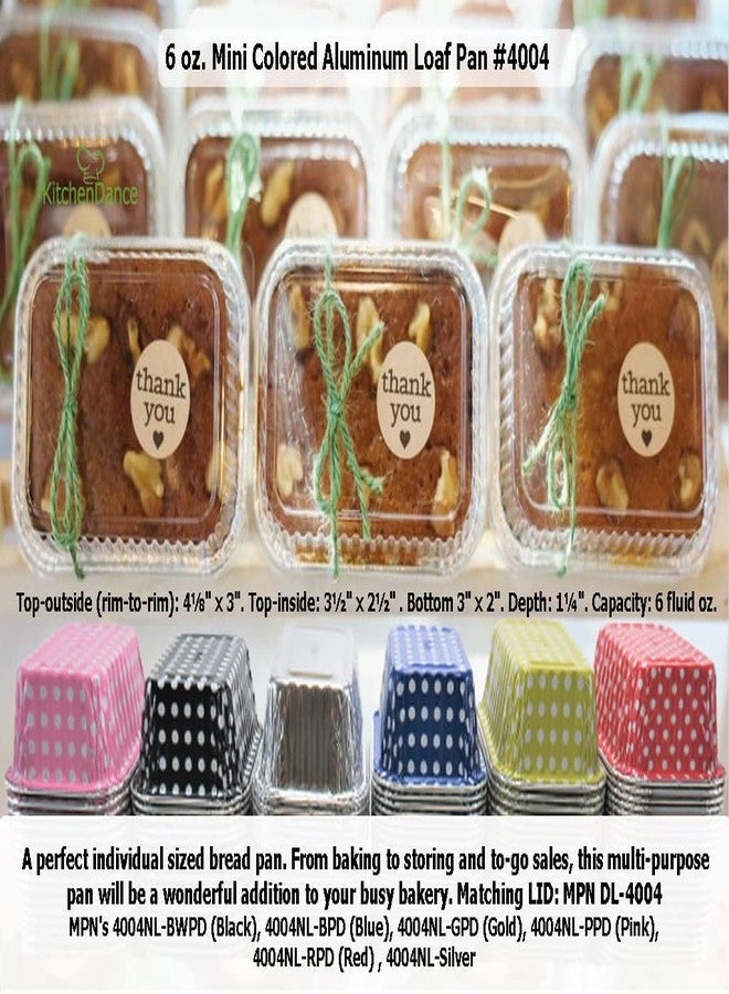 KitchenDance.com KitchenDance Disposable Aluminum Mini Loaf Pans without Lid - 6 Ounces Rectangular Individual Sized Loaf Pans, Aluminum Foil Baking Pans perfect for Cakes, Cobblers - #4004, (Silver, 50) - Image 3