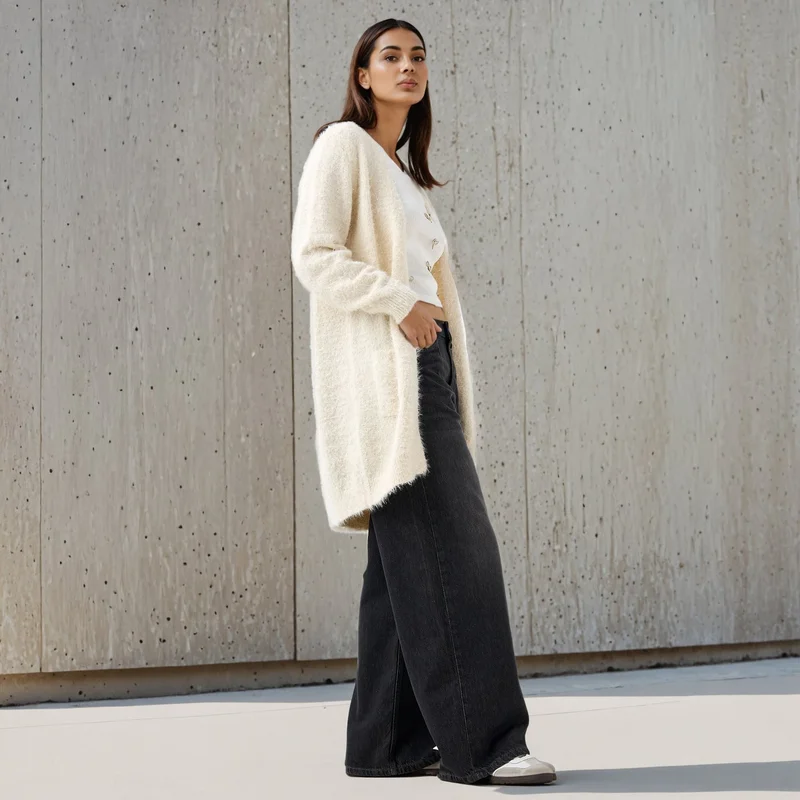 تواكستريمز كارديجان طويل مزين بخيوط لامعة من تو إكستريمز