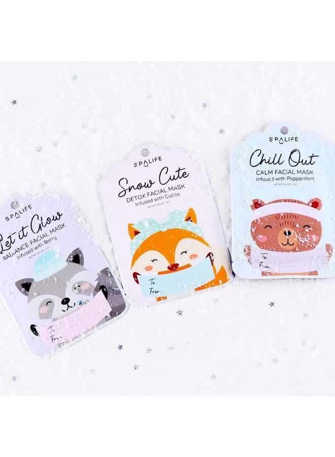 SpaLife Holiday Gift Tags Facial Masks 9 Pack - Image 3