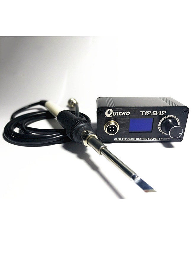 QUICKO Mini T12-942 Soldering Station Kit OLED DIY Solder Electric Tools Welding Iron Tips Temperature Controller with K-Tips and Handle