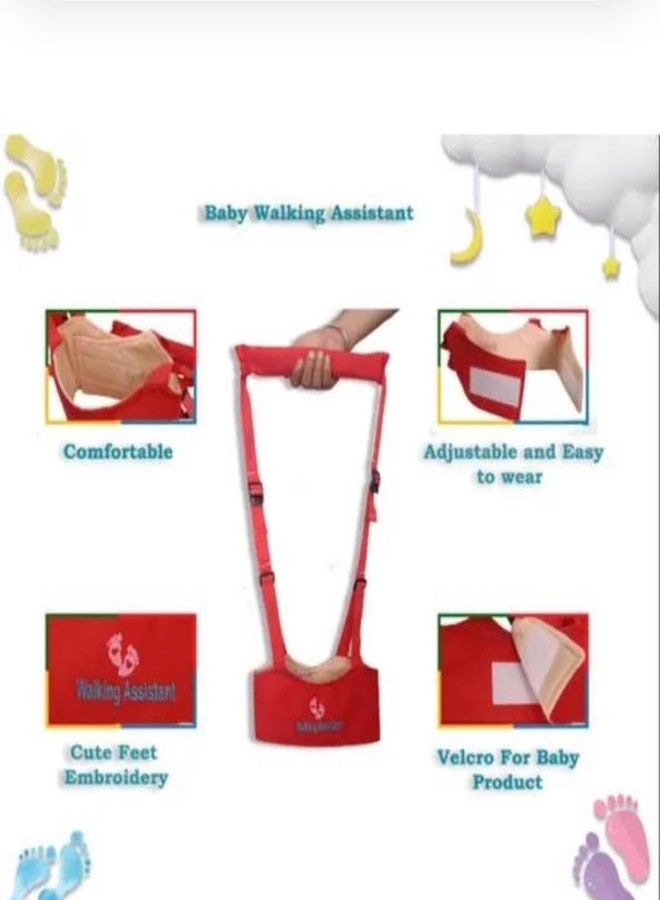 Snugnibble Baby Walking Support Belt - Infant & Toddler Walking Helper with Handle (Red) - Image 4