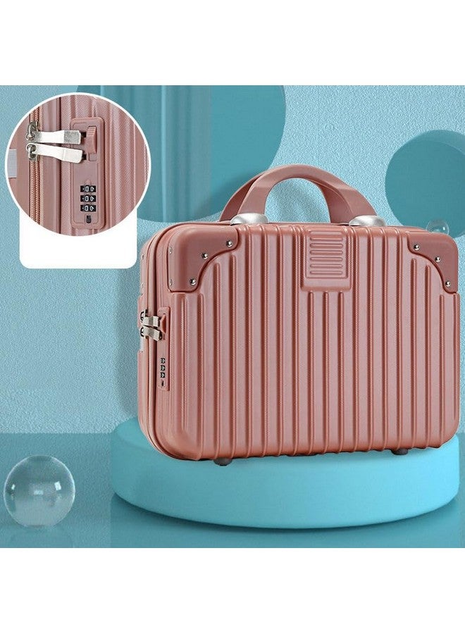 SUNBEET Makeup Case Suitcase, Mini Bag, Mini Hard Shell Travel Luggage, Women Portable Water Proof Carrying Suitcase, Organizer Bag, Small Hard Shell Cosmetic Lugge Bag, Water Proof (B-Rose&Gold) - Image 2