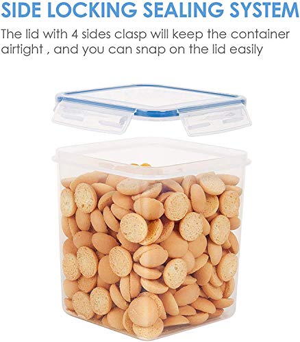 ENTITY BPA-Free, Plastic Airtight Containers Storage for Fridge Kitchen Canister Jars and Containers, Boxes for Storage Containers - 750ml (Set of 6pcs, Transparent) - Image 3