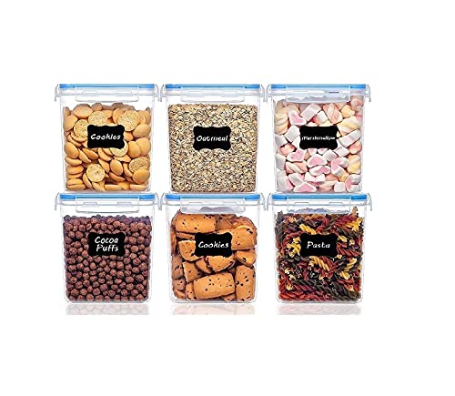 ENTITY BPA-Free, Plastic Airtight Containers Storage for Fridge Kitchen Canister Jars and Containers, Boxes for Storage Containers - 750ml (Set of 6pcs, Transparent) - Image 1