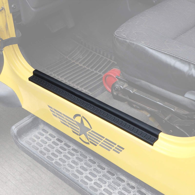 JeCar Door Sill Guards Door Entry Protectors Exterior Accessories for 1997-2006 Jeep Wrangler TJ - Image 1
