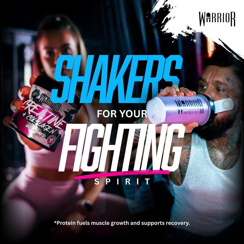 Warrior Protein Shaker Bottle, Includes Wire Mixball Blender – 600ml – Perfect for Mixing Powdered Shakes, Clear, BPA Free, Dishwasher Safe - Image 4