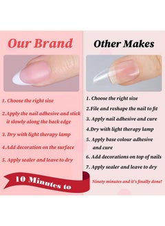 LifexTol 240Pc Press On Toenails For Women Toe Press On Nails French Tip Toe Nail Press Ons With Glue&Sticky Tabs,3 In 1 Glue On Fake Toe Nail Tips False Acrylic Toenails Press Ons Artifitial Toenail  - Image 3