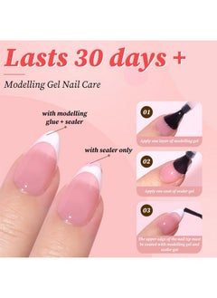 LifexTol 240Pc Press On Toenails For Women Toe Press On Nails French Tip Toe Nail Press Ons With Glue&Sticky Tabs,3 In 1 Glue On Fake Toe Nail Tips False Acrylic Toenails Press Ons Artifitial Toenail  - Image 2