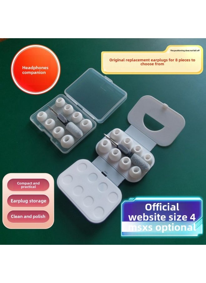 Generic - Suitable For AirPods Apple Original Original Earplugs Earcap Cleaning Pen Polishing Cloth Storage Box Earphone Suit-Specifications:8 Cardboard Pack + Cleaning Pen - Image 1