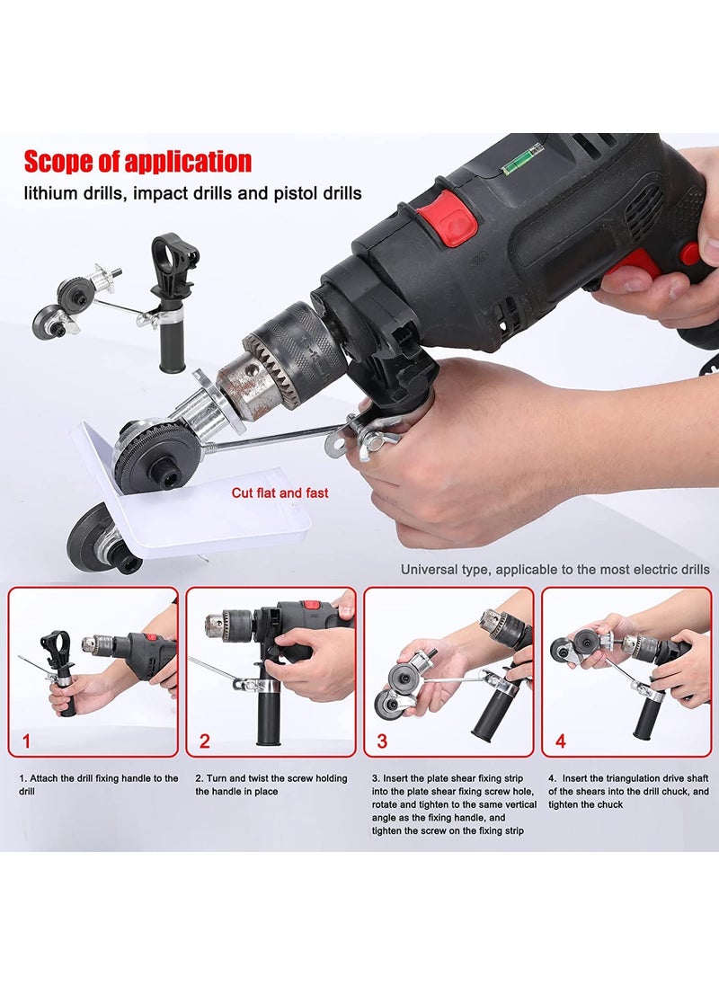 KANABEE KANAbee Electric Drill Refitting Plate Cutter 082mm Metal Iron Tin Plate Quick Cutting Tool LaborSaving Impact Drill Auxiliary Cutter Accessory Retrofit Shears  - Image 2