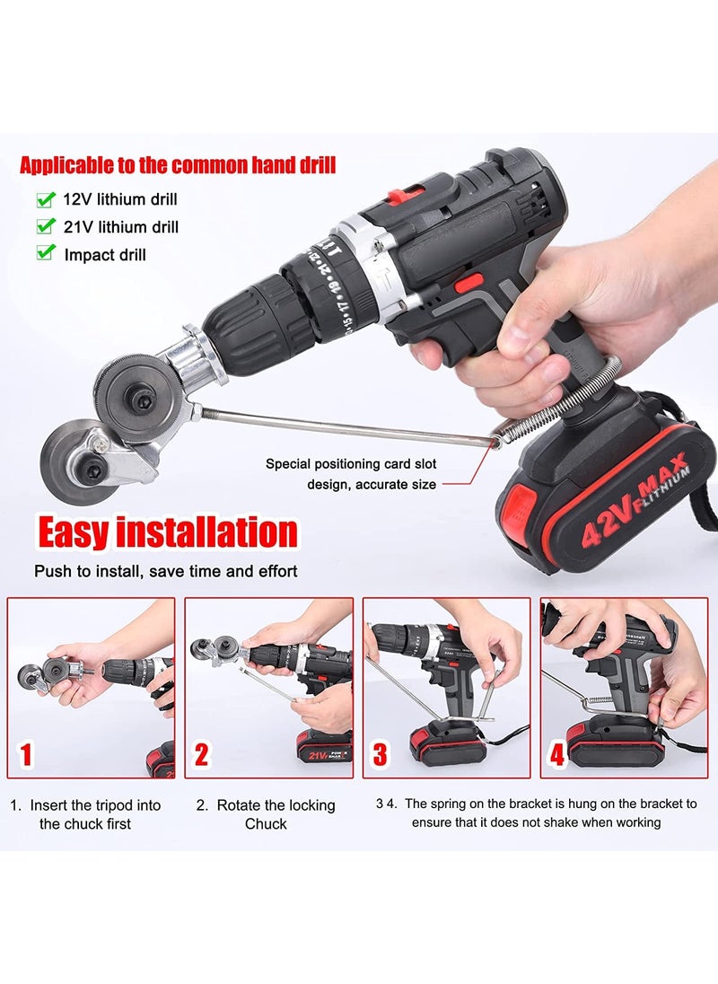 KANABEE KANAbee Electric Drill Refitting Plate Cutter 082mm Metal Iron Tin Plate Quick Cutting Tool LaborSaving Impact Drill Auxiliary Cutter Accessory Retrofit Shears  - Image 4