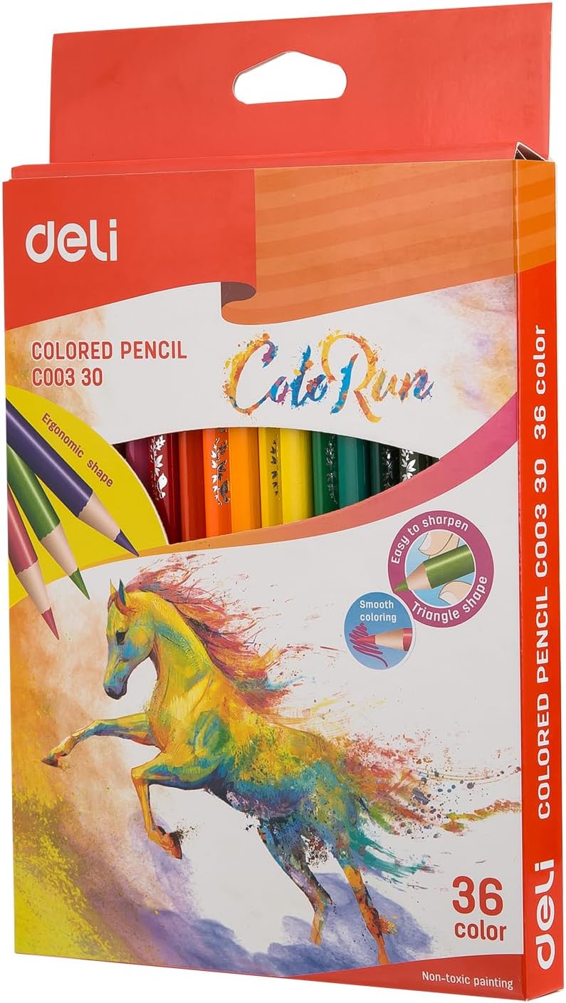 Deli Color Pencil 36 Colours, C003-30 - Image 1