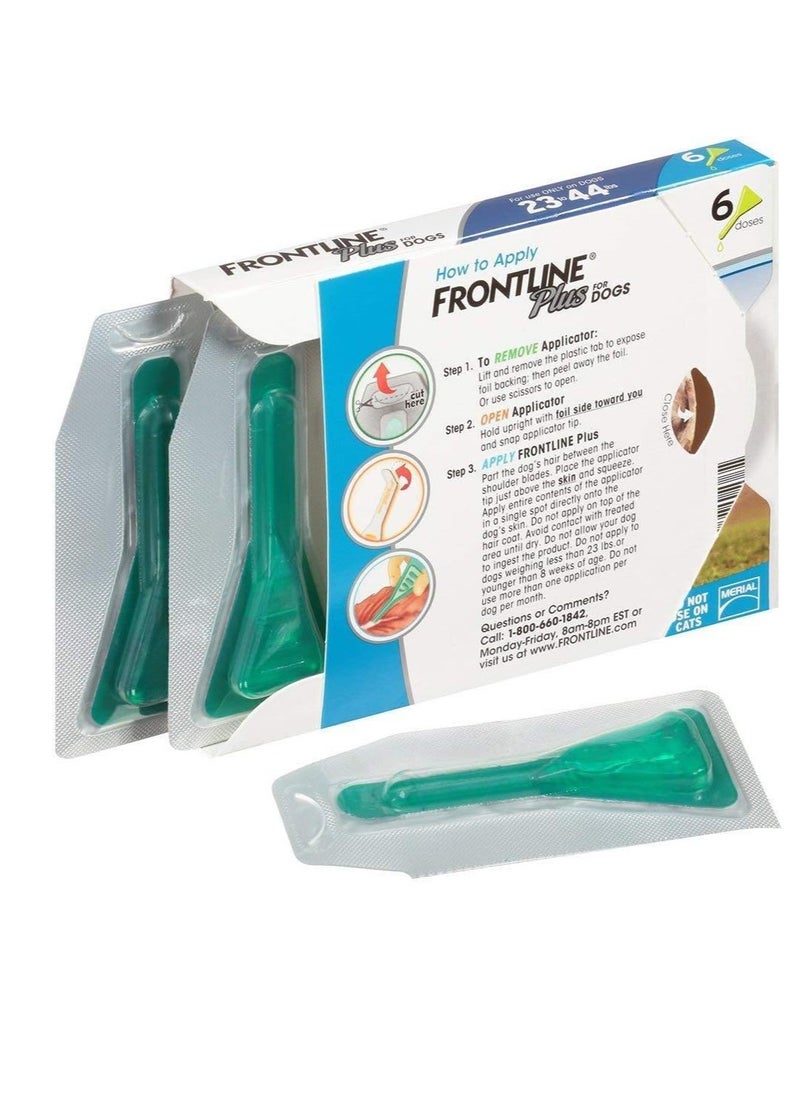 Frontline - Plus for Dogs Medium Dog (23-44 pounds) Flea and Tick Treatment, 6 Doses - Image 1