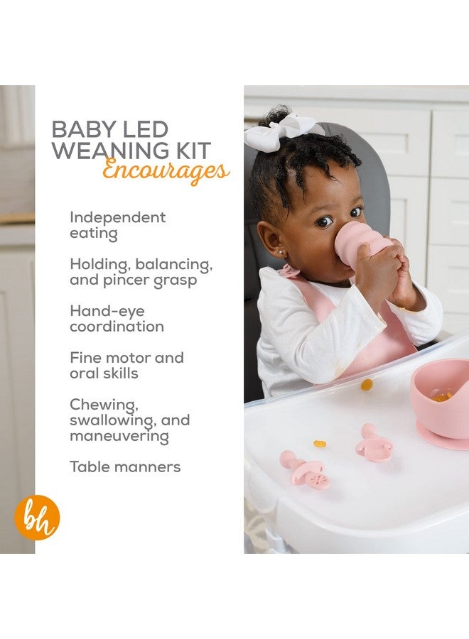 BooginHead by Infantino Baby Led Weaning Supplies, Stage 1 and 2 Self Feeding, 5-Piece Set, Pink - Image 4