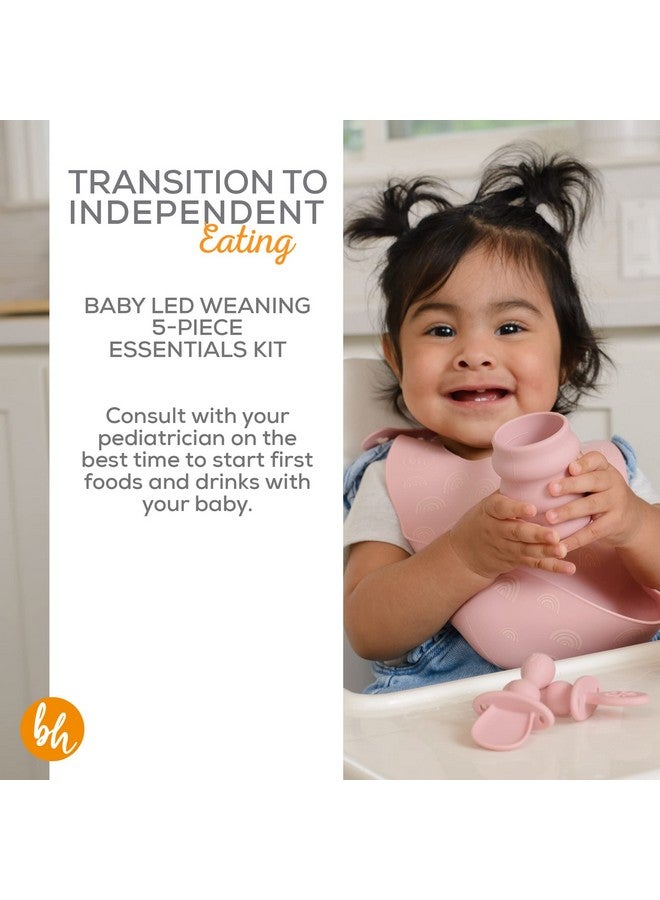 BooginHead by Infantino Baby Led Weaning Supplies, Stage 1 and 2 Self Feeding, 5-Piece Set, Pink - Image 5